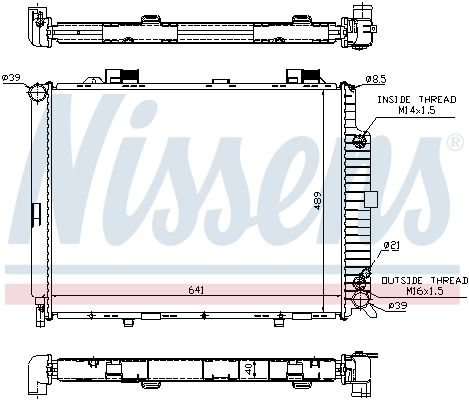 Radiator, engine cooling - 62689A NISSENS