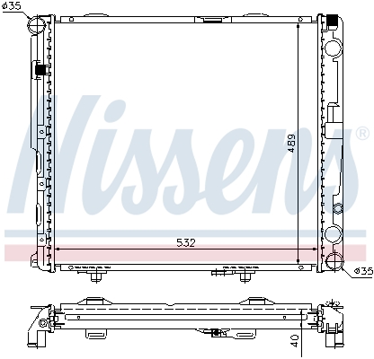 Radiator, engine cooling - 62697A NISSENS
