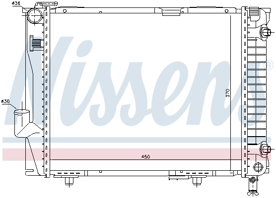 Radiator, engine cooling - 62711 NISSENS