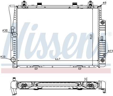 Radiator, engine cooling - 62746A NISSENS