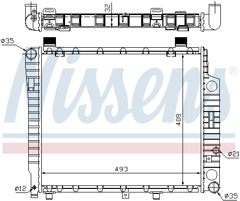 Radiator, engine cooling - 62754A NISSENS