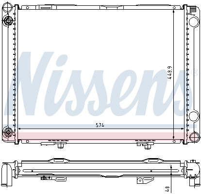 Radiator, engine cooling - 62766A NISSENS