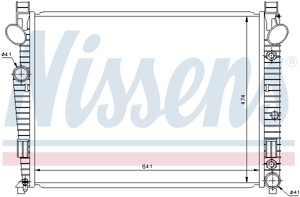 Radiator, engine cooling - 62772 NISSENS