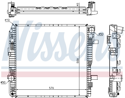 Radiator, engine cooling - 62794A NISSENS
