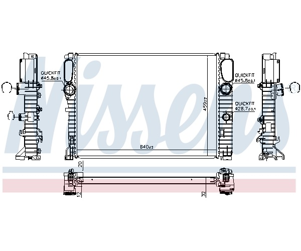 Radiator, engine cooling - 62797A NISSENS