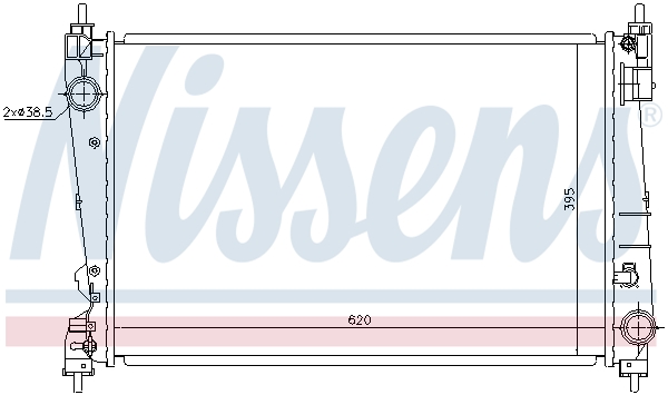 Radiator, engine cooling - 630755 NISSENS
