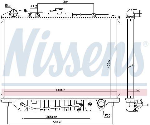Radiator, engine cooling - 63117 NISSENS