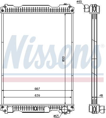 Radiator, engine cooling - 633350 NISSENS