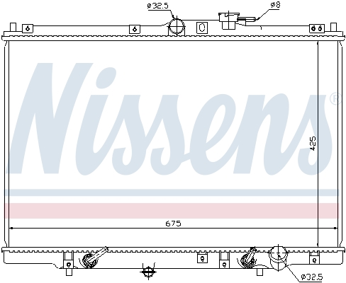 Radiator, engine cooling - 63346 NISSENS
