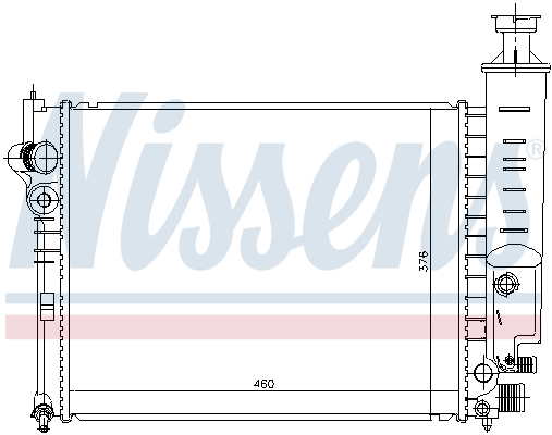 Radiator, engine cooling - 63465 NISSENS