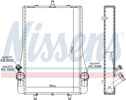 Radiator, engine cooling - 63623 NISSENS
