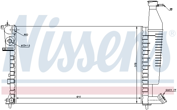 Radiator, engine cooling - 63716 NISSENS