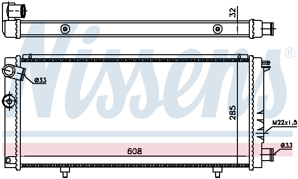 Radiator, engine cooling - 63729A NISSENS