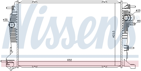 Radiator, engine cooling - 637622 NISSENS