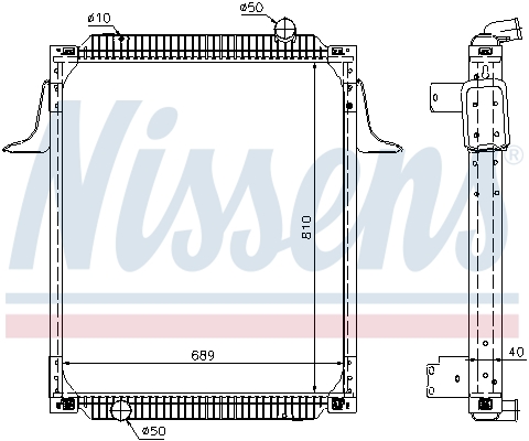 Radiator, engine cooling - 63789A NISSENS