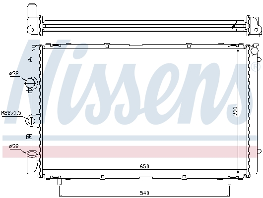 Radiator, engine cooling - 63796 NISSENS