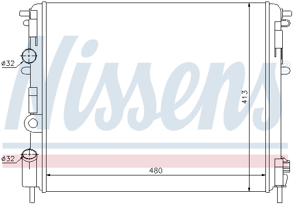 Radiator, engine cooling - 63809 NISSENS