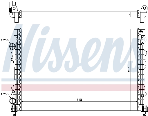 Radiator, engine cooling - 63815 NISSENS