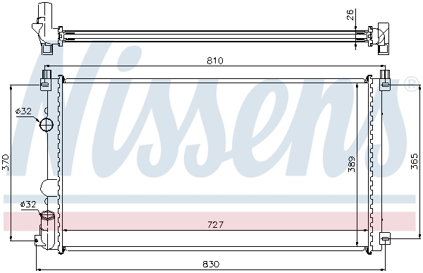 Radiator, engine cooling - 63824A NISSENS