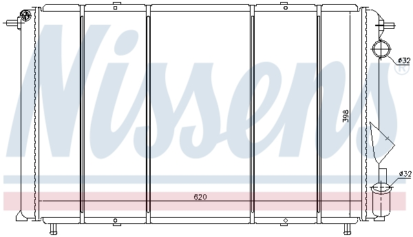 Radiator, engine cooling - 63874 NISSENS