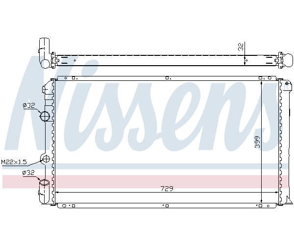 Radiator, engine cooling - 63936A NISSENS
