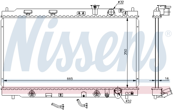Radiator, engine cooling - 640941 NISSENS