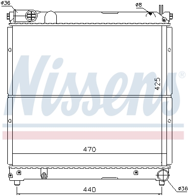 Radiator, engine cooling - 64163 NISSENS