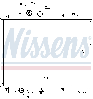 Radiator, engine cooling - 641758 NISSENS