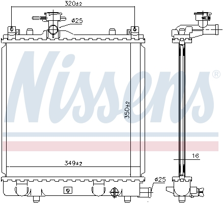 Radiator, engine cooling - 64175A NISSENS
