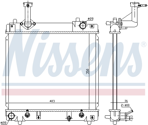 Radiator, engine cooling - 641762 NISSENS
