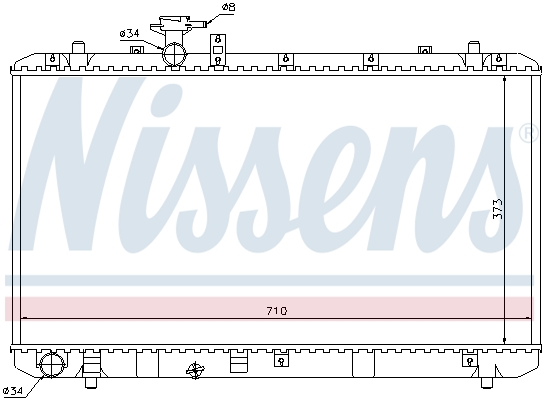 Radiator, engine cooling - 64197 NISSENS