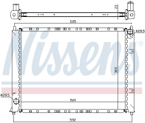 Radiator, engine cooling - 64307A NISSENS