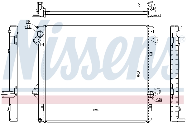 Radiator, engine cooling - 646803 NISSENS