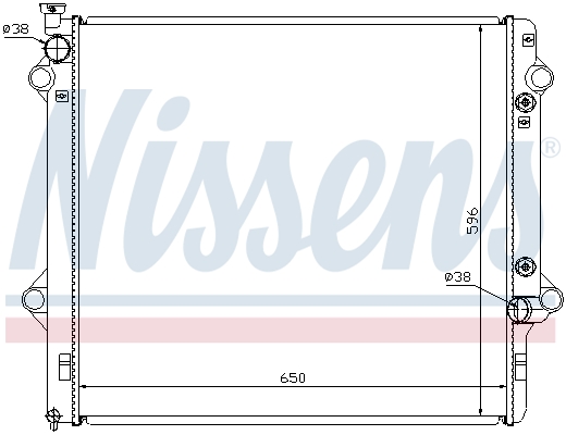 Radiator, engine cooling - 646806 NISSENS