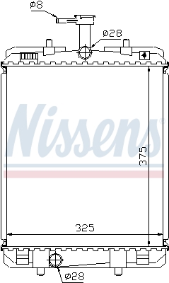 Radiator, engine cooling - 64685 NISSENS