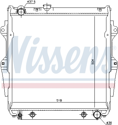 Radiator, engine cooling - 646862 NISSENS