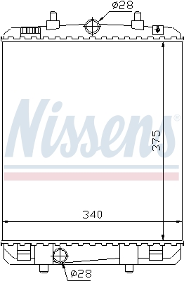 Radiator, engine cooling - 64687 NISSENS