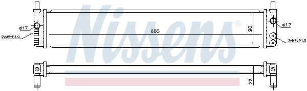 Radiator, engine cooling - 646882 NISSENS