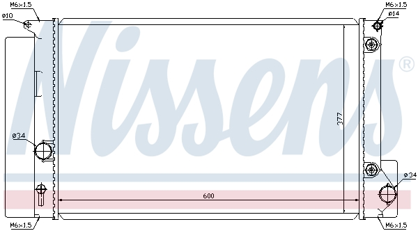 Radiator, engine cooling - 64694 NISSENS