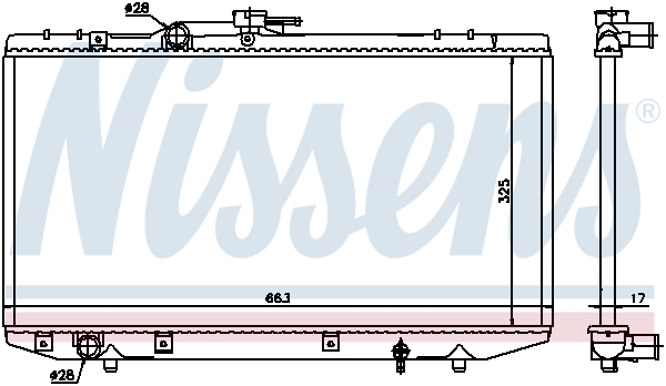 Radiator, engine cooling - 64843 NISSENS
