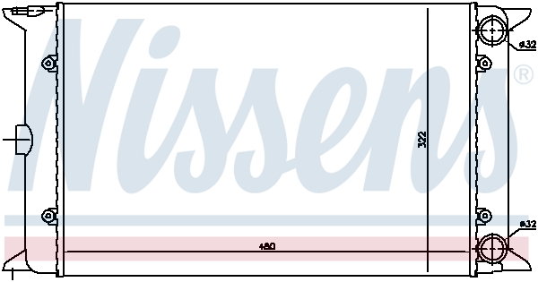 Radiator, engine cooling - 65030 NISSENS