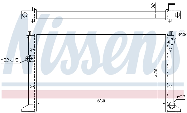 Radiator, engine cooling - 65266 NISSENS