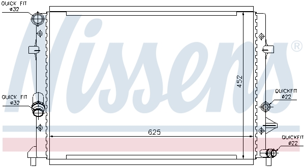 Radiator, engine cooling - 65295 NISSENS