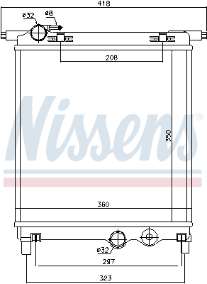 Radiator, engine cooling - 65300 NISSENS