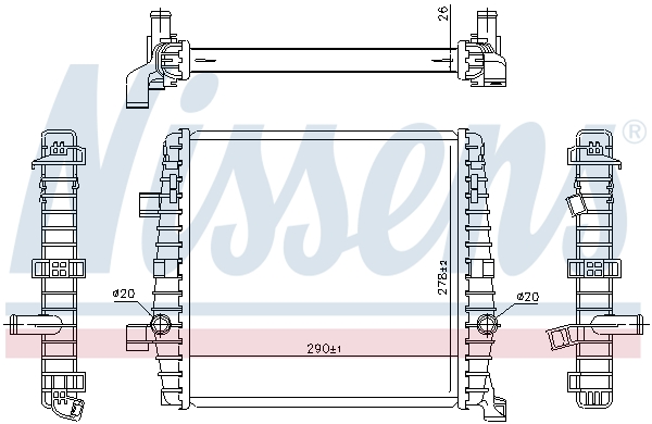 Low Temperature Cooler, intercooler - 65319 NISSENS