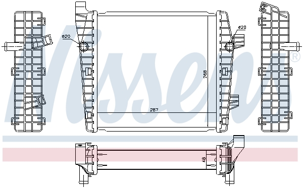 Radiator, engine cooling - 65320 NISSENS
