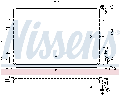 Low Temperature Cooler, intercooler - 65324 NISSENS