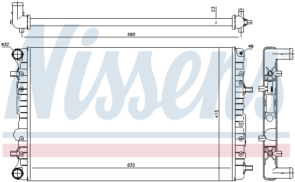 Radiator, engine cooling - 65326 NISSENS
