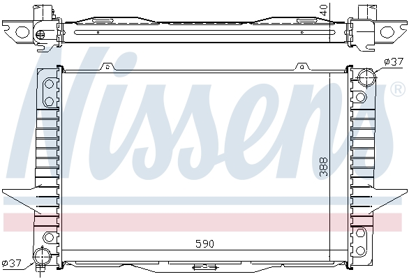 Radiator, engine cooling - 65536A NISSENS