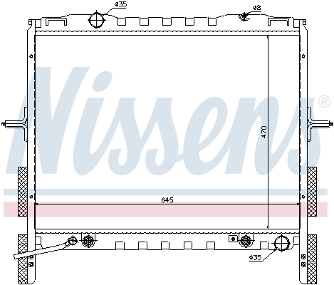 Radiator, engine cooling - 66657 NISSENS
